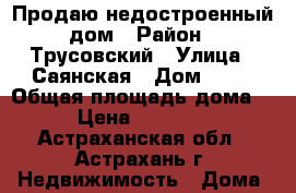 Продаю недостроенный дом › Район ­ Трусовский › Улица ­ Саянская › Дом ­ 30 › Общая площадь дома ­ 54 › Цена ­ 1 250 000 - Астраханская обл., Астрахань г. Недвижимость » Дома, коттеджи, дачи продажа   